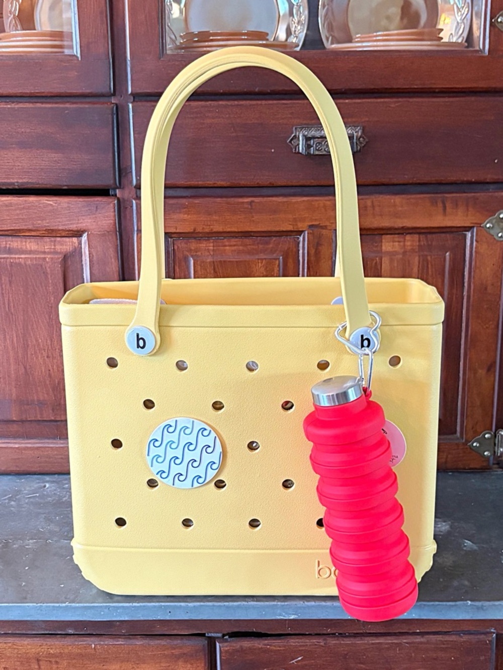 ♥️💖 FP Movement X Mayim Sport Silicone Collapsible Water Bottle & Carabiner NWT - Picture 10 of 10
